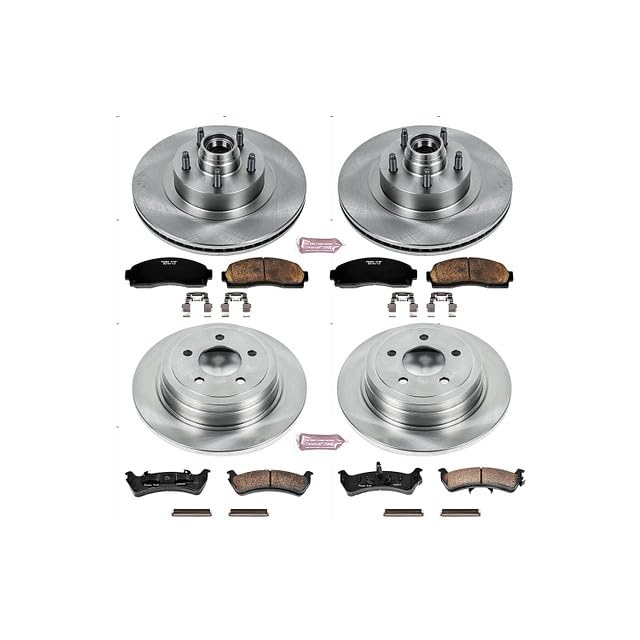 Power Stop KOE1921 Replacement Brake Kit-OE Front and Rear Brake Rotors & Ceramic Pads For Ford Explorer Sport 2003 [Model Specific]
