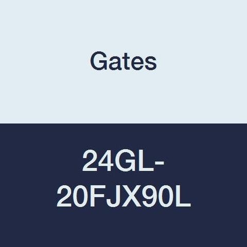 GL Couplings, Gates 24GL-20FJX90L, Female JIC 37 Flare Swivel, 90 Bent Tube, 1 1/2" ID, 5.59"