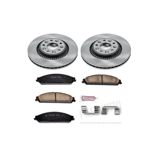 Power Stop Autospecialty KOE4599 Front Replacement Brake Kit-OE Brake Rotors & Ceramic Brake Pads For Five Hundred, Freestyle, Taurus, Taurus X, Montego, Sable [Model Specific]
