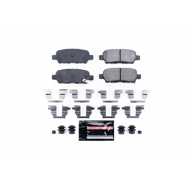 Power Stop Z23-905 Z23 Carbon Fiber Ceramic Brake Pads with Hardware For EX35 FX35 G35 G37 M35 M37 M45 M56 Q50 Q60 Q70 QX60 QX70 350Z 370Z Altima Juke Maxima Murano Pathfinder Quest Sentra