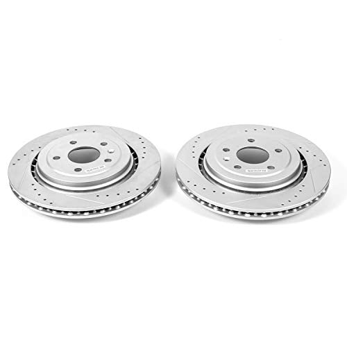 Power Stop AR82164XPR Evolution Rear Drilled & Slotted Rotor Pair For Chevrolet Corvette 2014-2019 [Model Specific]