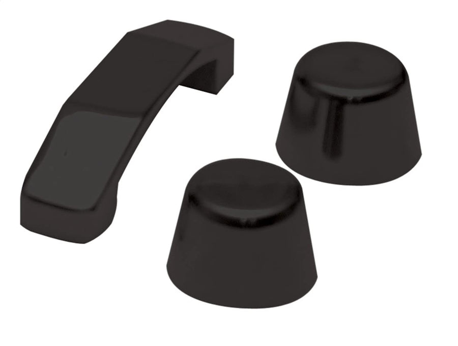 Hood Footman Loop and Windshield Stop RAMPAGE PRODUCTS for Jeep Wrangler TJ/JK | Black, Stainless Steel | 87611 | Fits 1997-2006 Jeep Wrangler TJ / 2007-2018 Jeep Wrangler JK/JKU