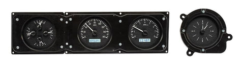 Dakota Digital VHX-68F-TOR-K-W Analog Dash Gauge System with Compatible 1968-69 Ford Torino, Fairlane and Ranchero, Black Alloy Style, White Backlighting