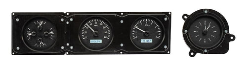 Dakota Digital VHX-68F-TOR-K-W Analog Dash Gauge System with Compatible 1968-69 Ford Torino, Fairlane and Ranchero, Black Alloy Style, White Backlighting