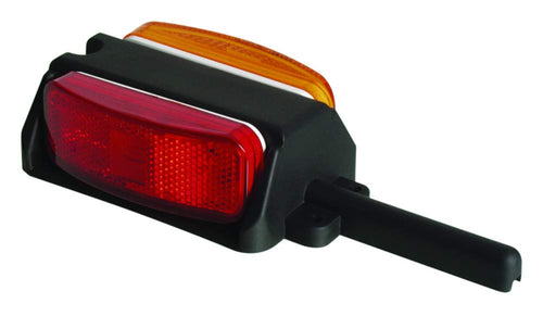 Amber and Red Optronics BA44FNLP Left Side reflex Fender Light Assembly