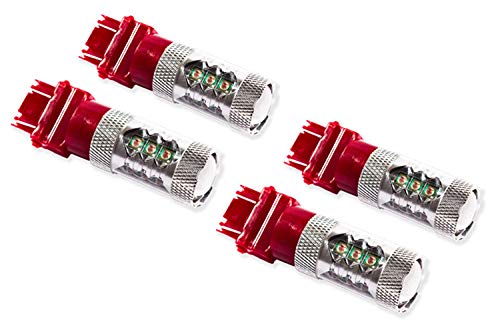LED Rear Turn/Tail Light for 2007-2013 GMC Sierra 1500 3157 LED Bulb XP80 Red Set of 4 Diode Dynamics