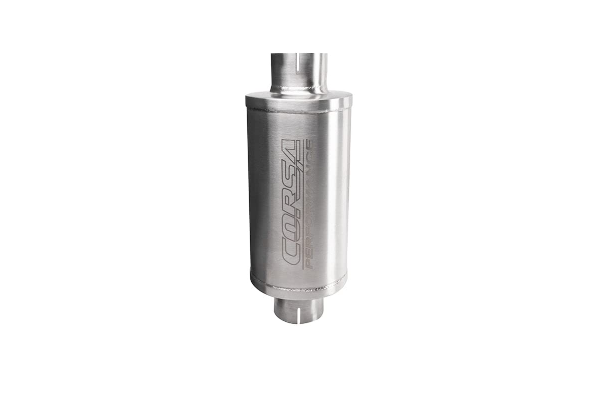 304 Stainless Steel Corsa 2.50in Pro Series Packed Resonator (Slip Fit) (6-8DB) - Brushed (PKM2004)