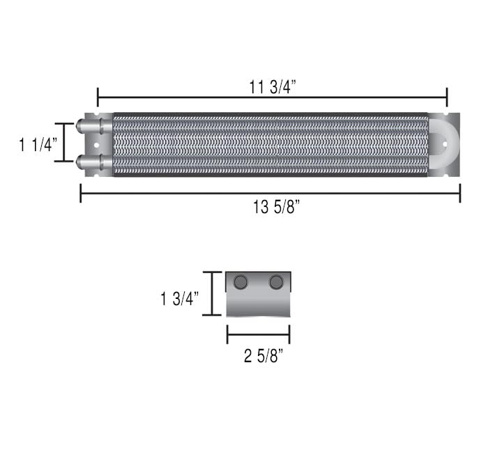 Frame Rail Derale 13223 Fluid Cooler