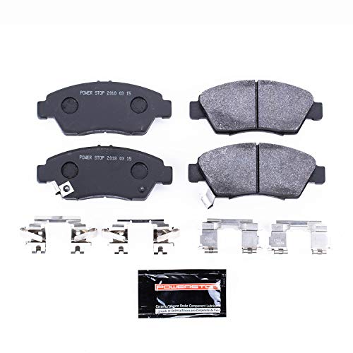 Power Stop Front Track Day PSA-621 Carbon-Fiber Metallic Brake Pads For Acura RSX, Honda Civic, Honda Civic, Honda Civic del Sol, Honda Fit [Model Specific]