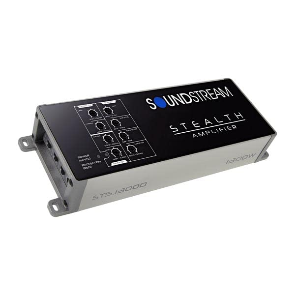Soundstream ST5.1300D, 5 Channel Full Range Car Stereo Amplifier 1300W, Class D Mirco Compact Amp w/Sub Ch