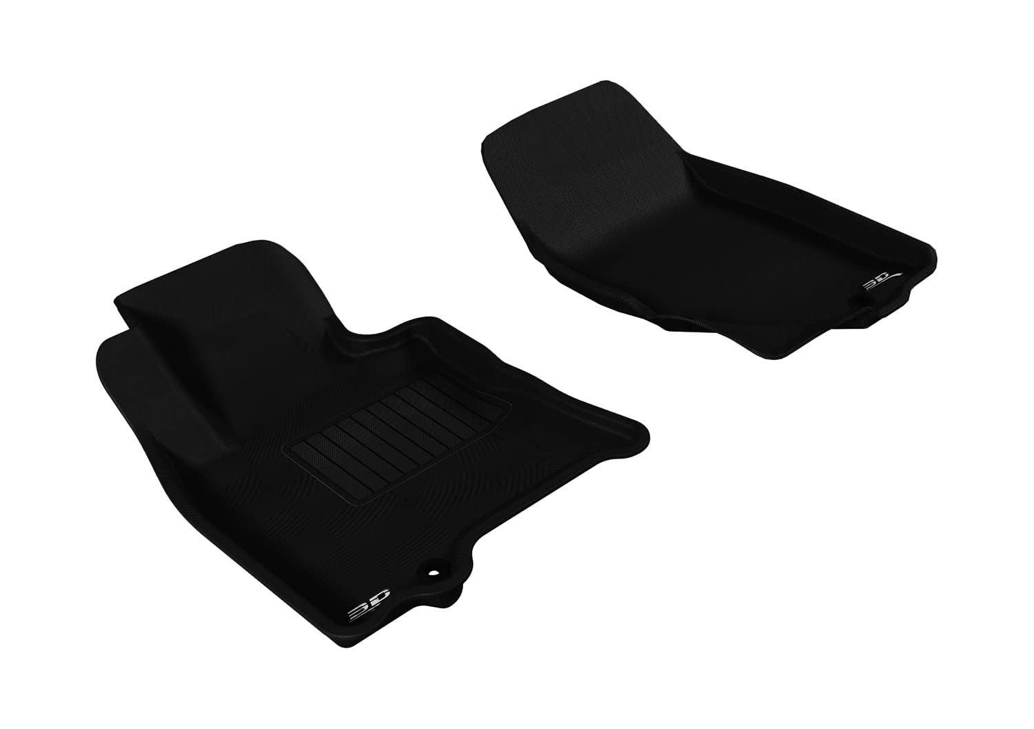 3D MAXpider Kagu Floor Mat (Black) Compatible with Infiniti QX70 2014-2017/QX50 2014-2017/FX35/50/50S 2009-2013/EX35 2008-2013 - Front Row