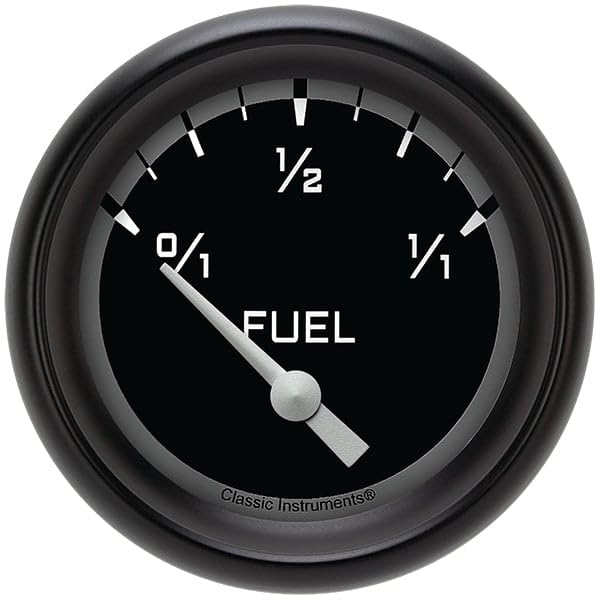 AX211GBLF Classic Instruments Gray 2-5/8" Fuel Gauge, 75-10 ohm Autocross