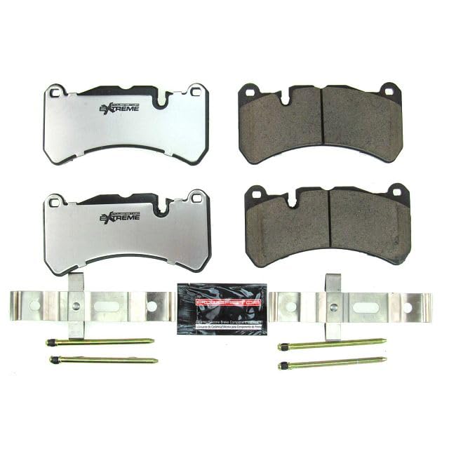 Power Stop Z26 Street Warrior Front Carbon Fiber Ceramic Brake Pads For Alfa Romeo Giulia, Mercedes CLK55 AMG, Alfa Romeo Stelvio, Mercedes CLK63 AMG, Mercedes SLK55 AMG [Model Specific]
