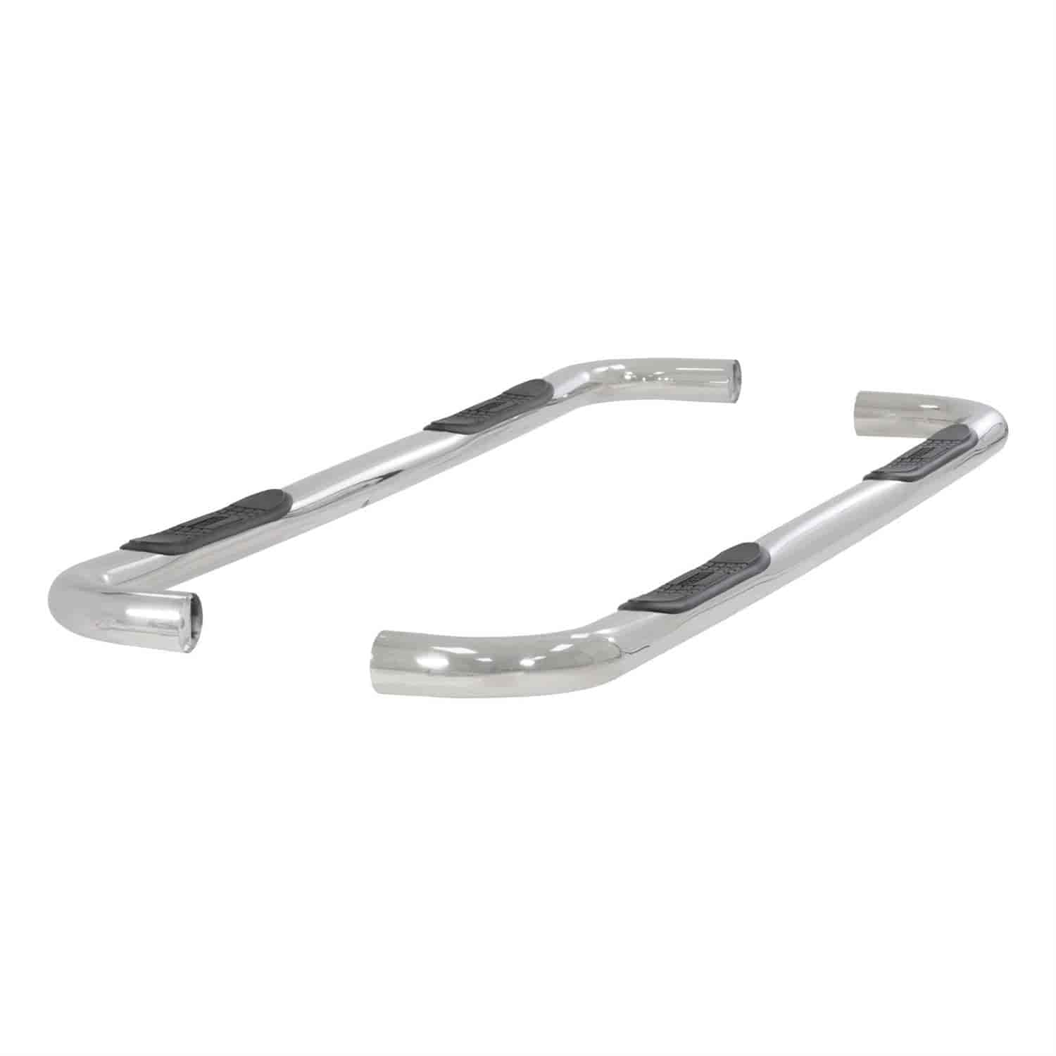 3-Inch Round ARIES Polished Stainless Steel Nerf Bars, No-Drill, Fits Select Chevrolet Avalanche, Suburban, GMC Yukon XL