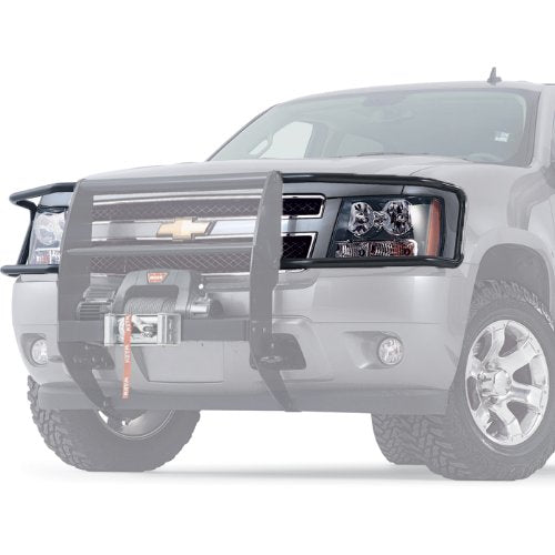 Trans4mer WARN 74830 Headlamp Brush Guard, Fits: Chevy Avalanche, Suburban 2500 (2007-2013) and Suburban 1500, Tahoe (2007-2014)