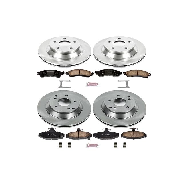 Power Stop Autospecialty KOE1518 Front and Rear Replacement Brake Kit-OE Brake Rotors & Ceramic Brake Pads For Chevrolet Corvette 1988-1995 [Model Specific]