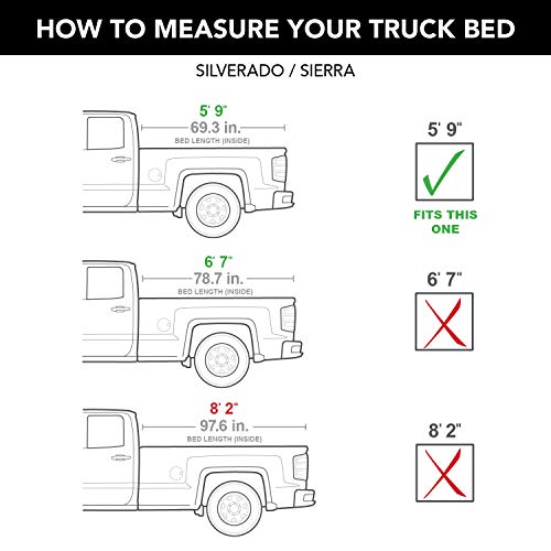 UnderCover Flex Hard Folding Truck Bed Tonneau Cover | FX11006 | Fits 2007 - 2013 Chevy/GMC Silverado/Sierra 1500 w/ bed caps 5' 9" Bed (69.3")