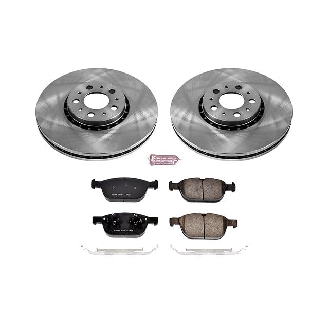 Power Stop Autospecialty KOE5707 Front Replacement Brake Kit-OE Brake Rotors & Ceramic Brake Pads For Volvo XC90 2003-2014 [Model Specific]