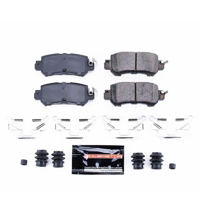 Power Stop Z23-1624 Z23 Evolution Sport Rear Carbon Fiber Infused Ceramic Brake Pads with Hardware For Mazda CX-3 2016-2018, Mazda CX-5 2013-2015 [Model Specific]