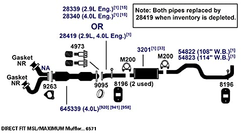 Exhaust Tail Pipe AP Exhaust Products 54822