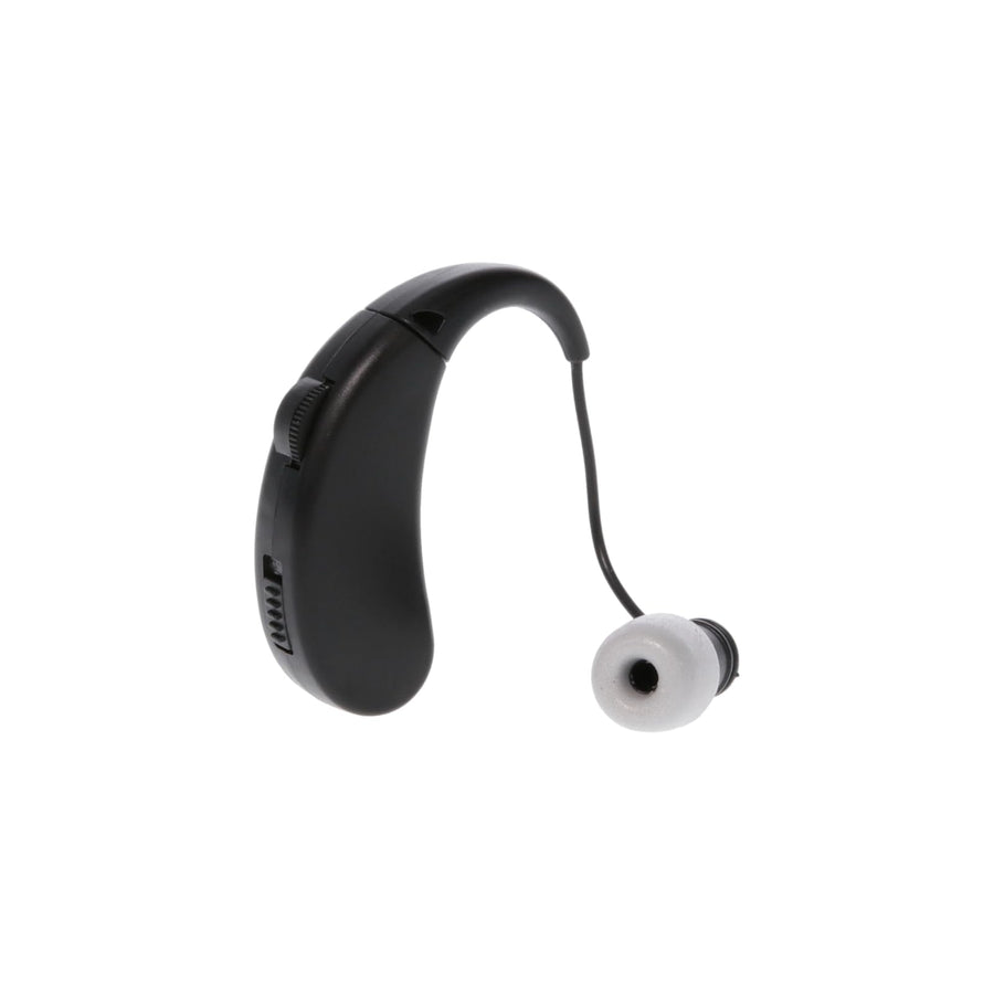 WALKER'S Rechargeable Ultra Ear BTE Compact Adjustable 22dB Noise Reduction Hunting Outdoor Sound Amplifier Hearing Enhancer | Ear Tips, USB Charging Cable, Cleaning Brush - Single