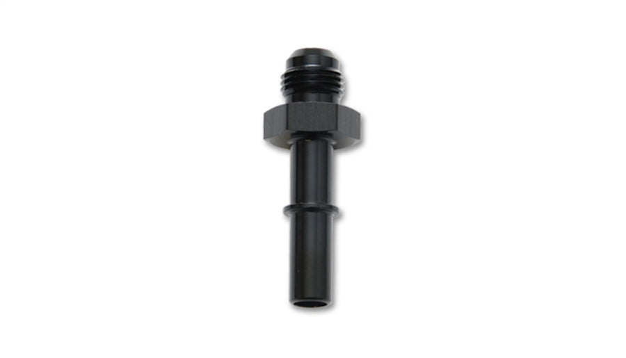 Fitting, Vibrant Power 16882, EFI Adapter, Straight, Male -8 AN to Male 3/8 in. Quick-Connect, Push On, Aluminum, Black Anodized, each