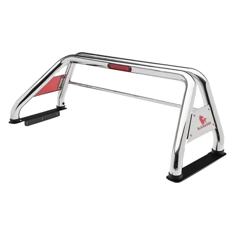 Off Road Black Horse Classic Roll Bar Stainless Steel Compatible with 1999-2023 Ford F-250 Super Duty|1999-2023 Ford F-350 Super Duty|1999-2023 Ford F-450 Super Duty-RB015SS
