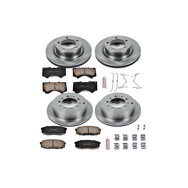 Power Stop Autospecialty KOE2813 Front and Rear Replacement Brake Kit-OE Brake Rotors & Ceramic Brake Pads