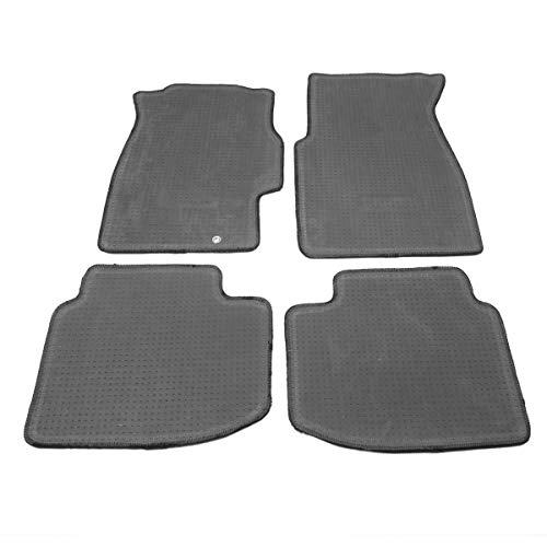 Floor Mats NRG Innovations Compatible with 96-00 Honda Civic, 4 Pieces Fiber Nylon Car Flooring Protection Interior Carpets with Logo, Black, NRG-FMR-130-LOGO
