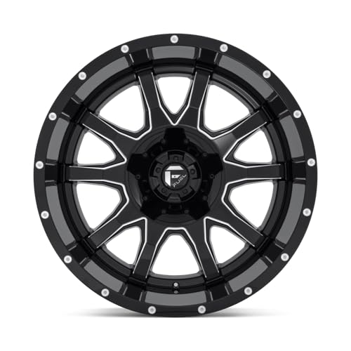 1PC Fuel D627 22X12 8X170 GL-BLK-MIL -43MM - D62722201747
