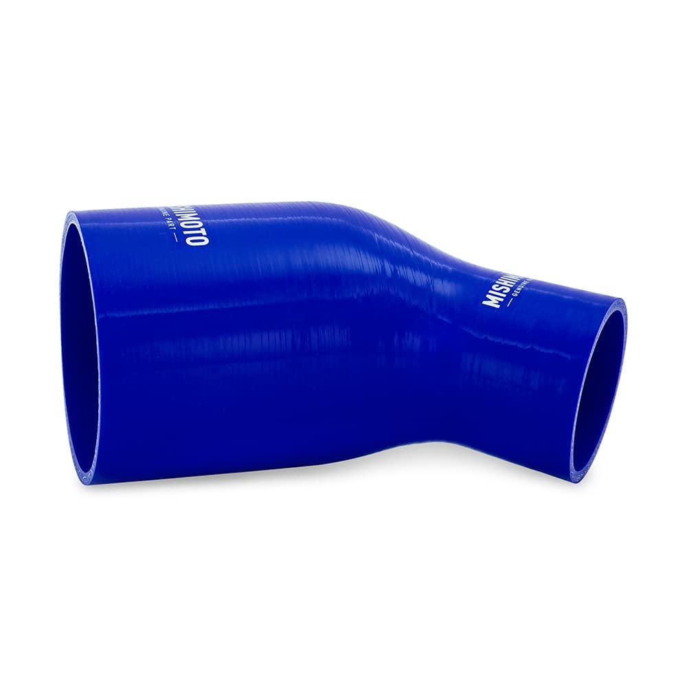 Mishimoto 45-Degree MMCP-R45-2540BL Silicone Transition Coupler, 2.50" to 4.00", Blue