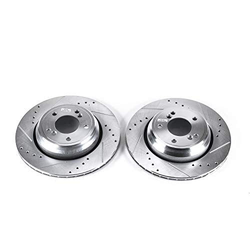 Rear Power Stop EBR666XPR Drilled & Slotted Rotor Pair For BMW M3 2001-2006, BMW M5 2000-2003 [Model Specific]