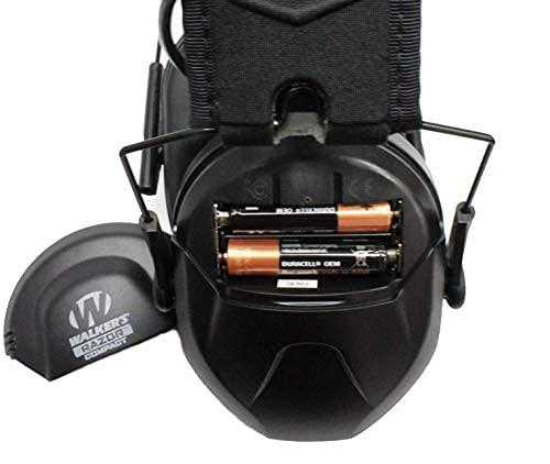 Walker's GWP-RSEM-LTL Slim Electronic Muff Light Teal, 2 'AAA' Batteries