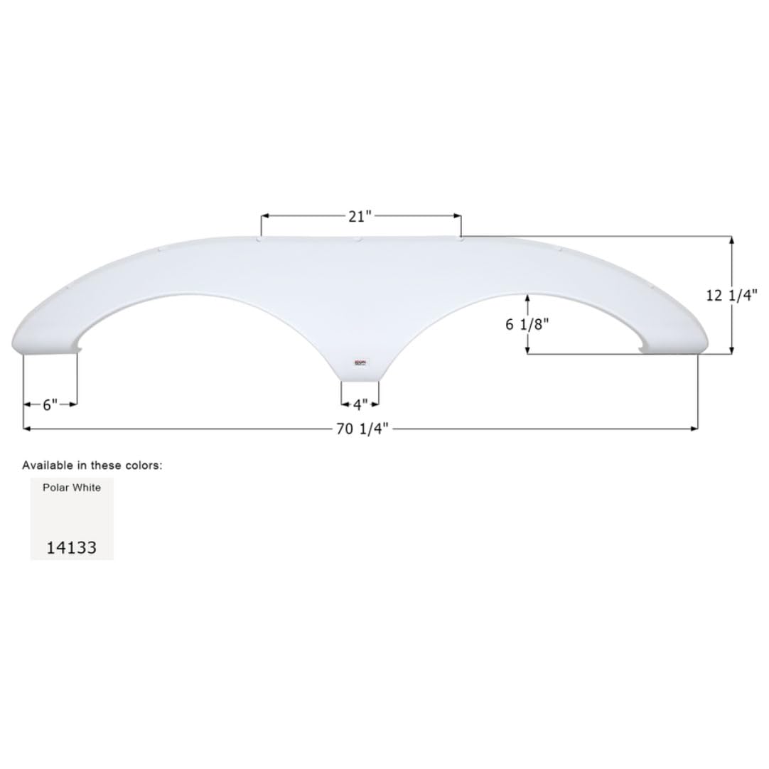 Fender Skirt ICON, Tandem, Starcraft, FS4133, Polar White