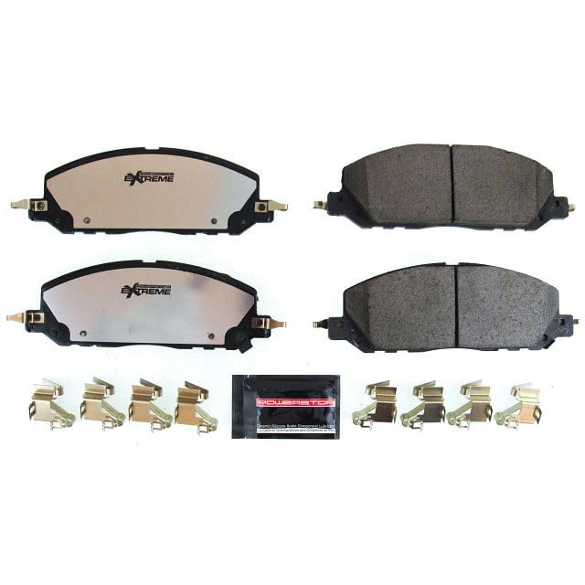 Power Stop Z36 Truck & Tow Z36-2229 Front Carbon Fiber Ceramic Brake Pads with Hardware For Ford Explorer, Ford Police Interceptor Utility, Lincoln Aviator [Model Specific]