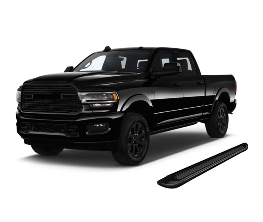 Transporter Running Boards Black Horse Mega Cab Compatible with 2010 Dodge Ram 2500/3500|11-24 Ram 2500/3500 (Excl. Chassis Cab Diesel Models)-TR-R191