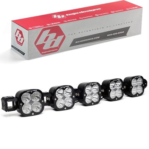 5XL Pro LED Baja Designs Linkable Light Bar Kit with Links, Rock Guards - Universal Fit, 32.99" Width (5 XL Pro LED)