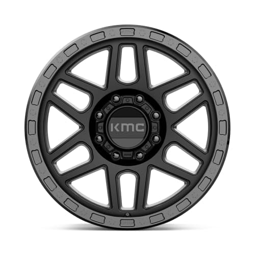KMC Wheels 20X9 MESA 8X1705.71 18mm SATIN BLACK WITH GLOSS BLACK LIP - KM54429087718