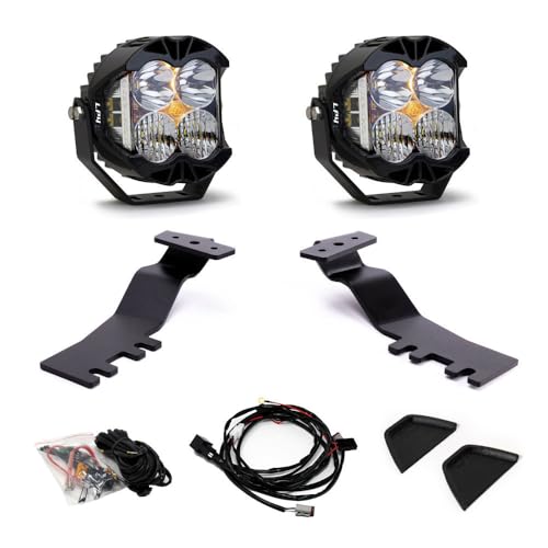 Baja Designs A-Pillar Light Kit LP4 for Toyota 4Runner 2025+ - 2 PCS LED Lights with Toggle Harness and A-Pillar Mounting Accessories (Driving Combo; Clear)