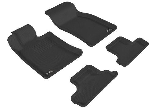 Complete Set 3D MAXpider Custom Fit All-Weather Floor Mat for Select MINI Cooper-S Models - Kagu Rubber (Black)