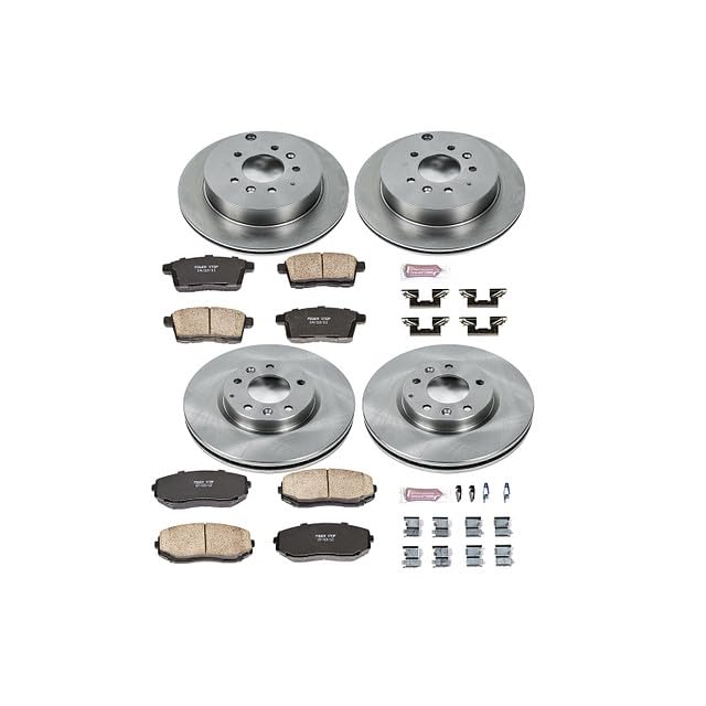 Power Stop Autospecialty KOE5829 Front and Rear Replacement Brake Kit-OE Brake Rotors & Ceramic Brake Pads For Mazda CX-7 2007-2012 [Model Specific]