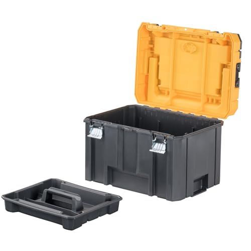 DEWALT Tool Box, TSTAK Deep, Long Handle, Extra Large Design, Fixed Divider for Tool Organization, Water and Debris Resistant (DWST17814)