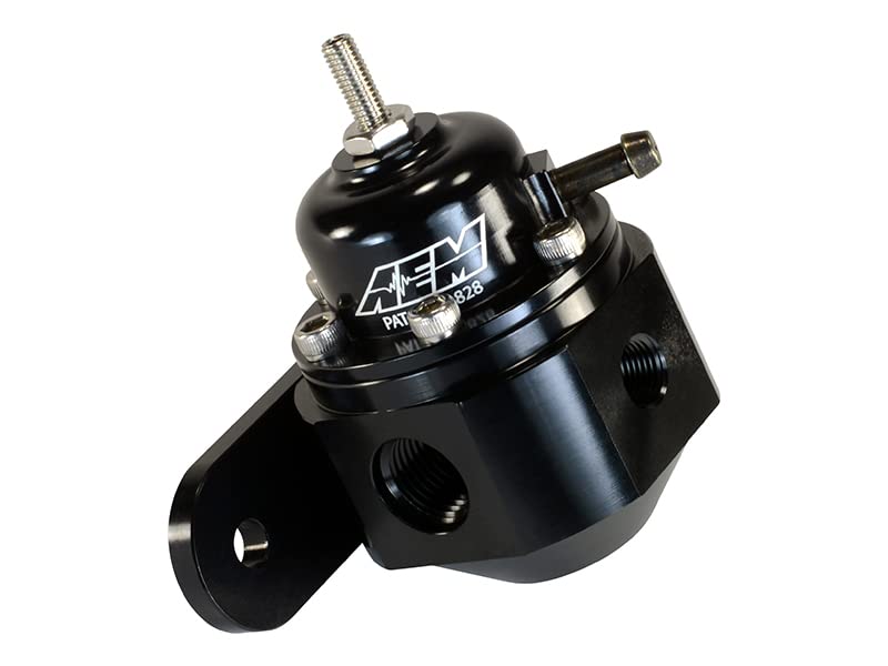 High Volume AEM 25-302BK Black Adjustable Fuel Pressure Regulator