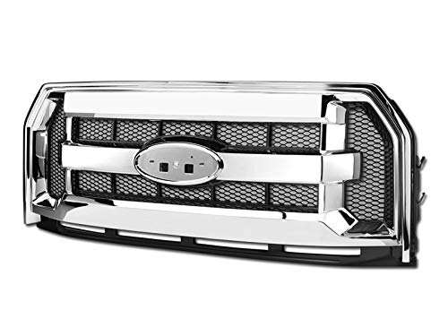 OE-Style Armordillo USA 7178380 Grille Fits 2015-2017 Ford F-150-Chrome/Black