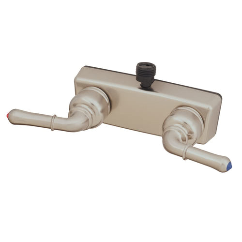 X-YNN53VBN Empire Faucets 4" Non-Metallic Shower Only Valve with Teapot Handles and Vacuum Breaker - Brushed Nickel