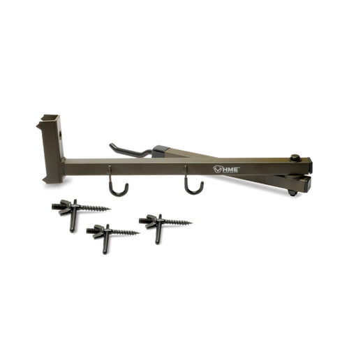 HME Easy-to-Attach High-Quality Secure Better Tree Stand Bow Hanger - Includes Two Accessory Hooks and Three Mounting Screws
