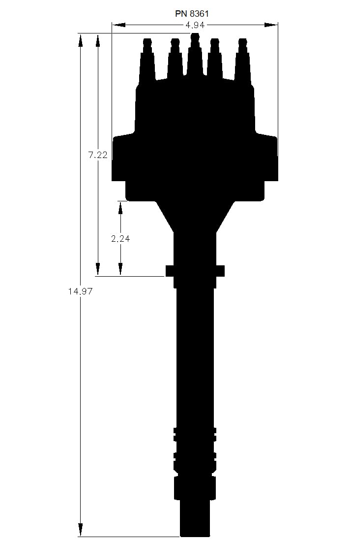 Street MSD Pro-Billet Distributor with Vacuum Advance 8361