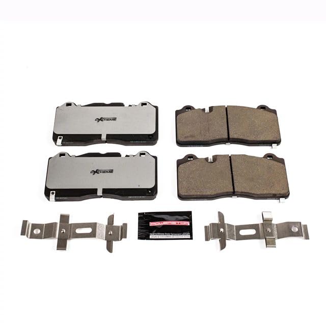 Power Stop Z26-1835 Z26 Street Warrior Front Carbon-Fiber Ceramic Brake Pad For Cadillac CTS 2016-2019, Chevrolet Camaro 2017-2023 [Model Specific]