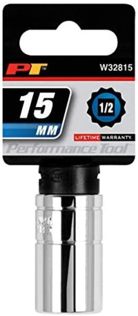 W32815 Performance Tool 1/2 Drive 12-Point Socket, 15mm