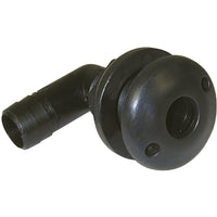 Thru Hull T-H Marine 3/4" 90 Dg Black W/